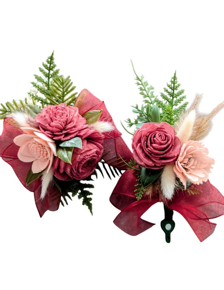 PROM Corsages, Bootineers, Sola wood flowers
