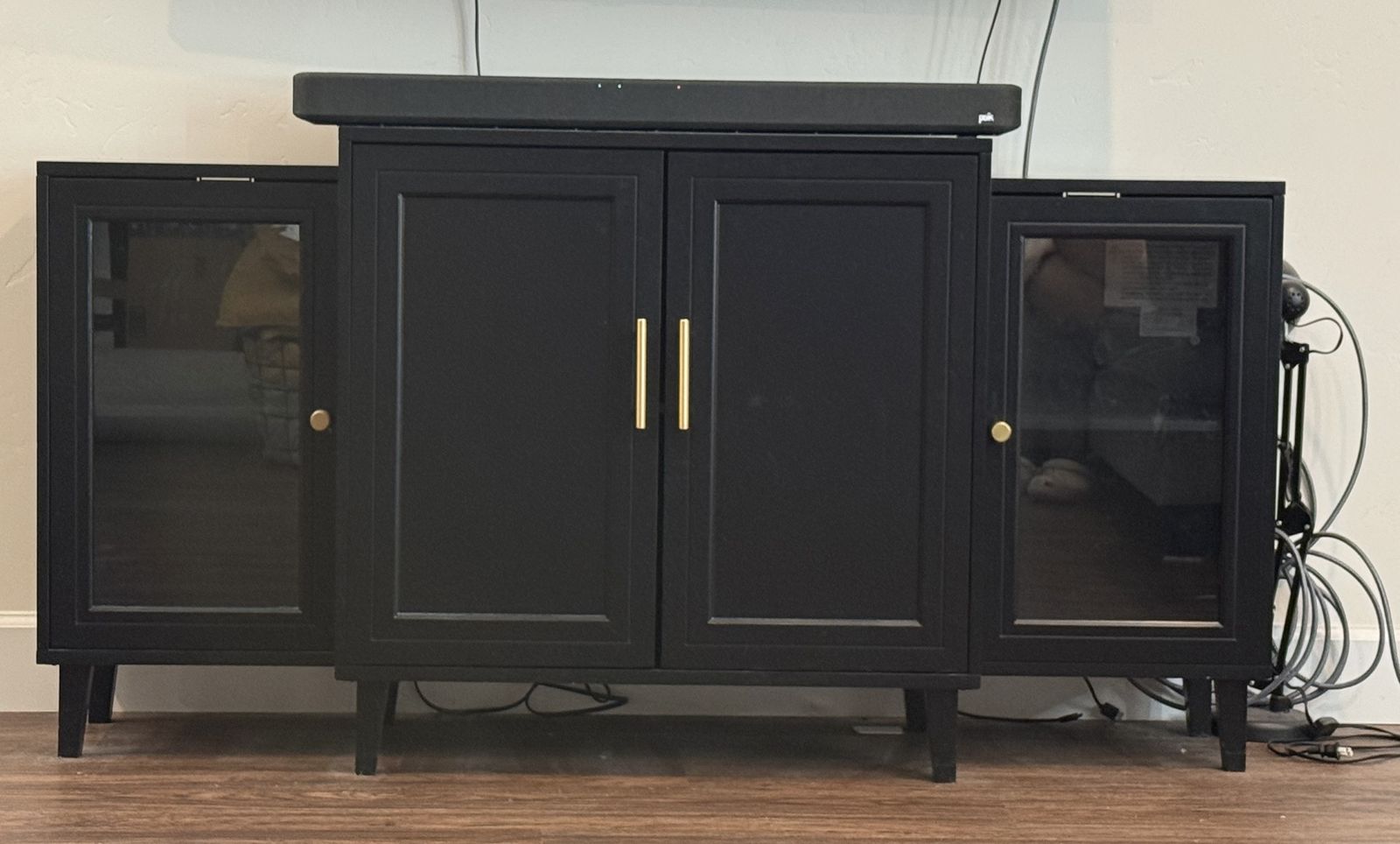 Black entertainment table/console table