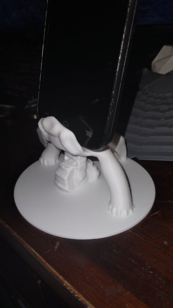 Unique 3D Printed robot Phone Stand - White, Desk Organizer & Decor