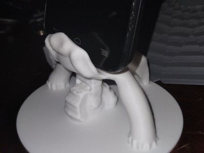 Unique 3D Printed robot Phone Stand - White, Desk Organizer & Decor