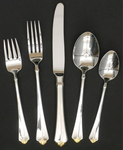 Oneida Golden Juilliard Stainless with Gold Accent Flatware