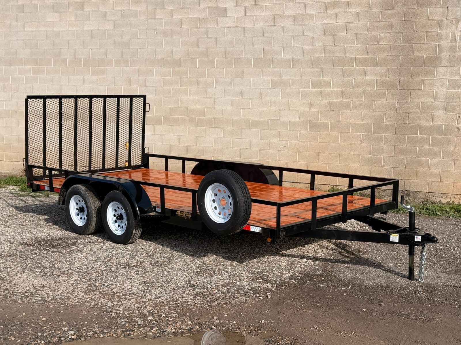 New Big Bubas Trailer 7x14 Tandem Axle Utility Trailer with Spare Tire & Recessed Lights