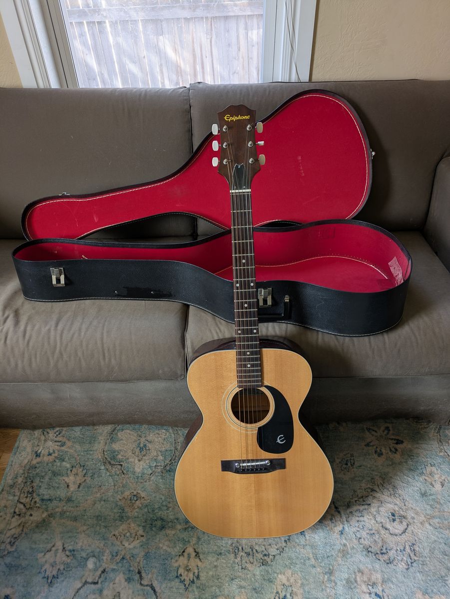 Epiphone acoustic guitar with hard case