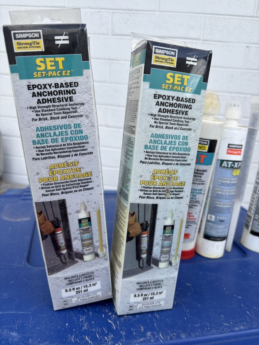 Simpson Strong-Tie SET-XP & AT-XP Anchoring Adhesives - Epoxy & Acrylic Based for Concrete/Brick