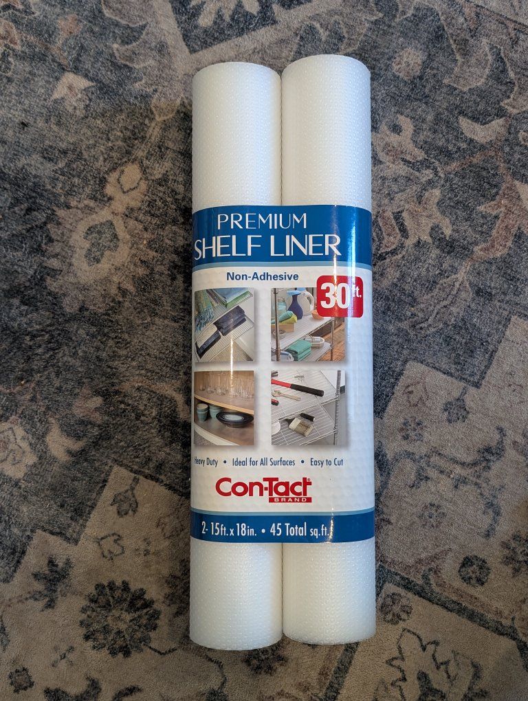 Con-Tact Brand Premium Non-Adhesive Shelf Liner White 2-Pack 30ft Total
