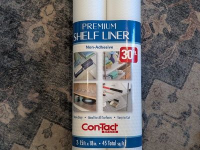 Con-Tact Brand Premium Non-Adhesive Shelf Liner White 2-Pack 30ft Total