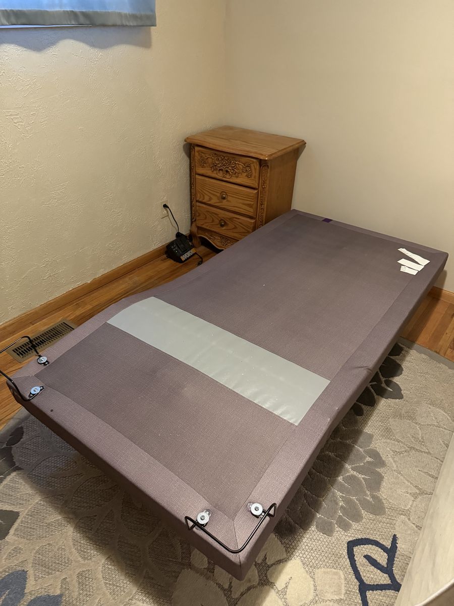 Purple Adjustable Twin Bed Frame