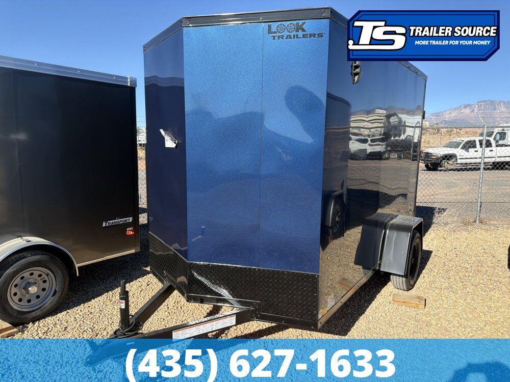 6x10 Look ST DLX Enclosed Cargo Trailer - 6'6" Interior - 3.5K GVWR 16" Cross Member Upgrade, Black Out Package