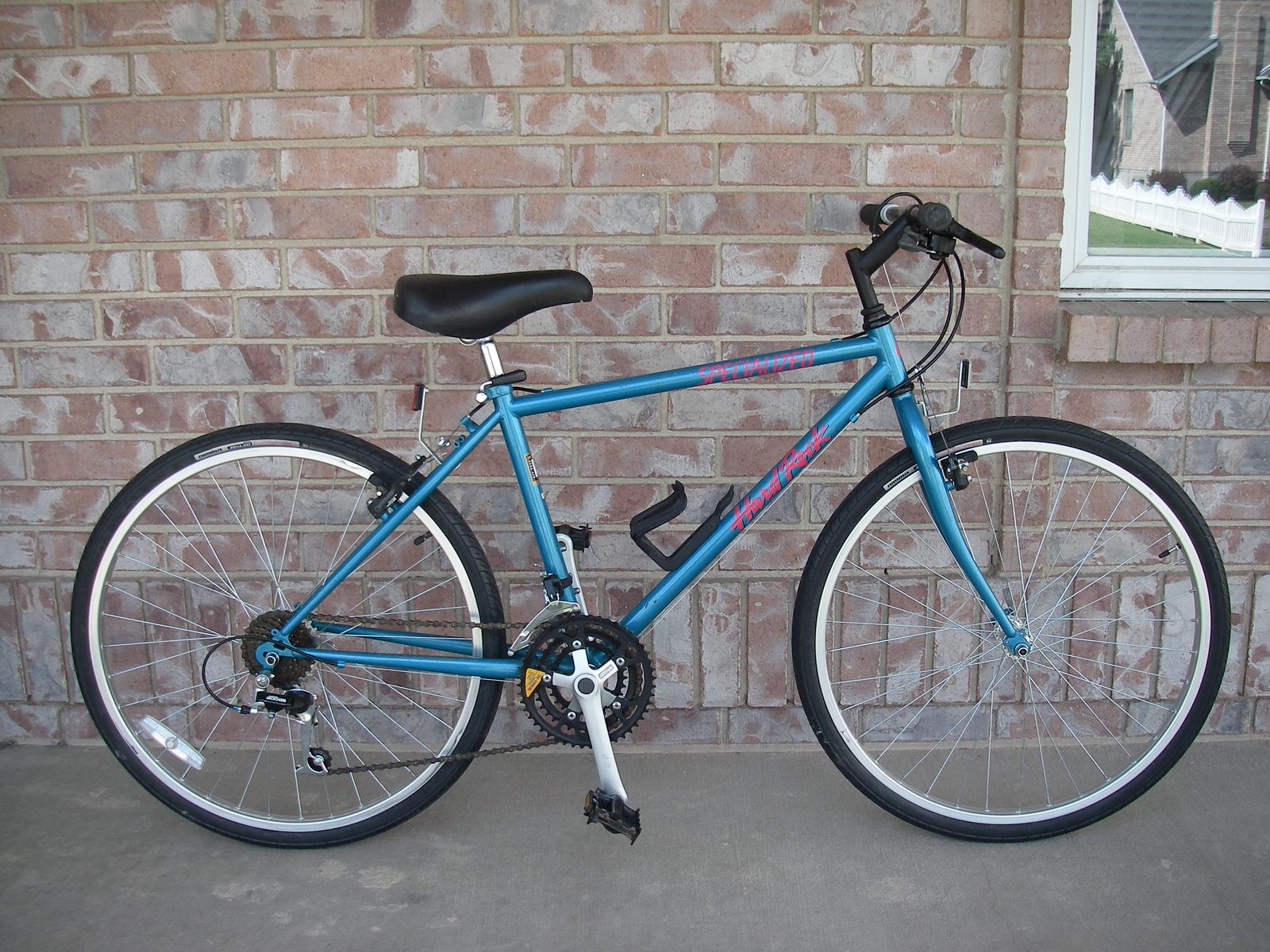 Vintage 26" SPECIALIZED HARDROCK Mens / Boys Mountain / Flat-Bar Road Bike, 21-Spd, 17" CrMo Frame, TEAL Blue,  26 Inch