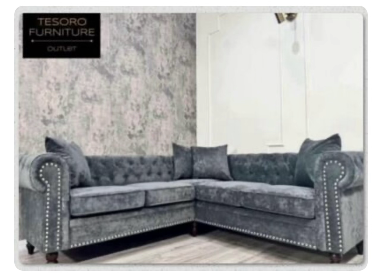 Velvet Chesterfield Sectional