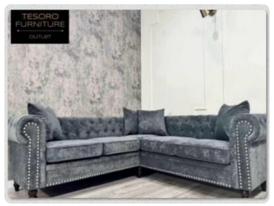 Velvet Chesterfield Sectional