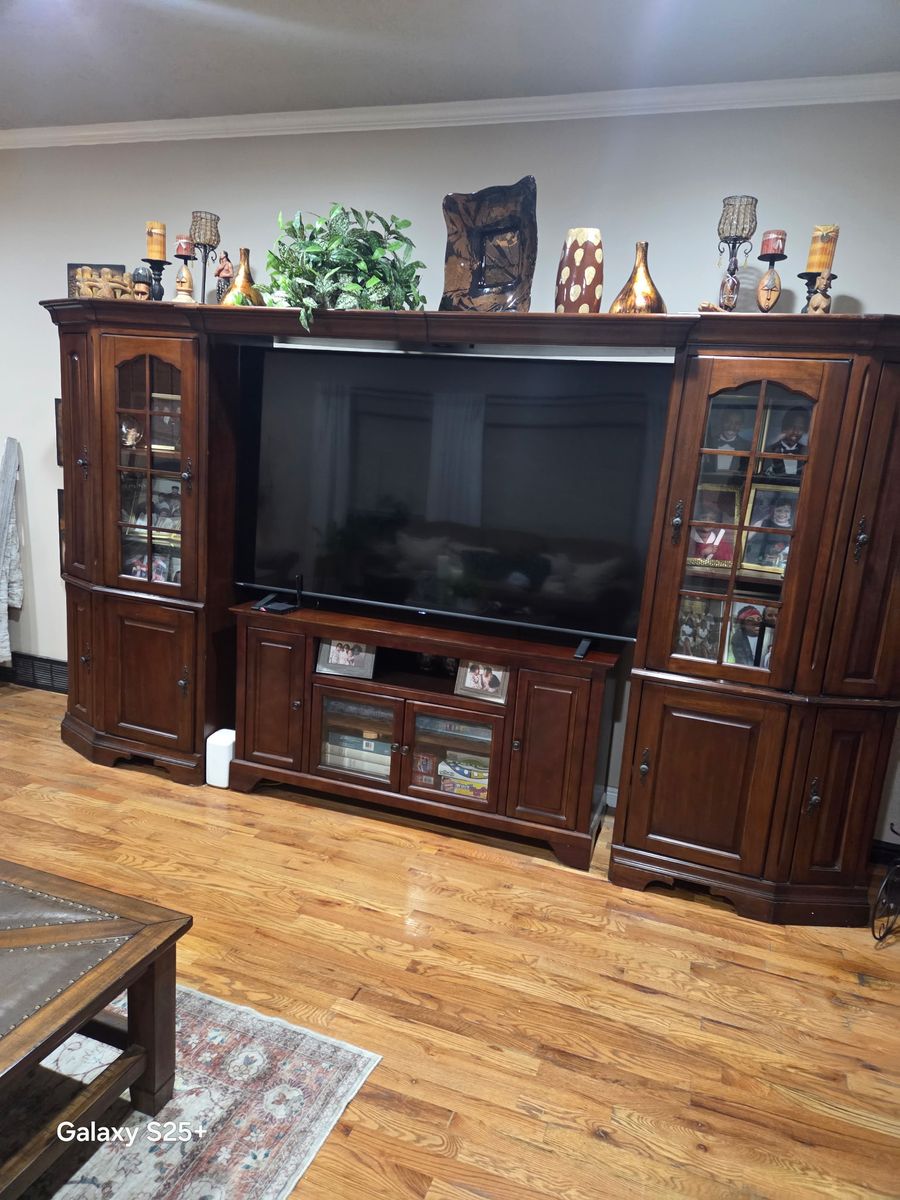 Entertainment center “tv not included “