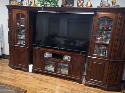 Entertainment center “tv not included “