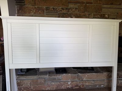 King Size Solid Wood White Coastal / Cottage Headboard