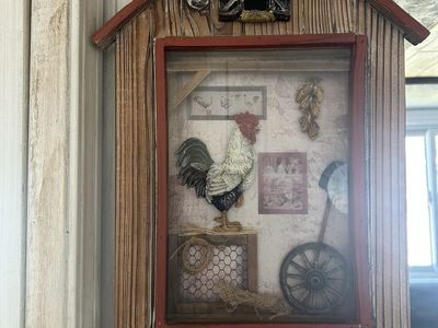 Rustic Farmhouse Rooster Shadow Box Wall Décor