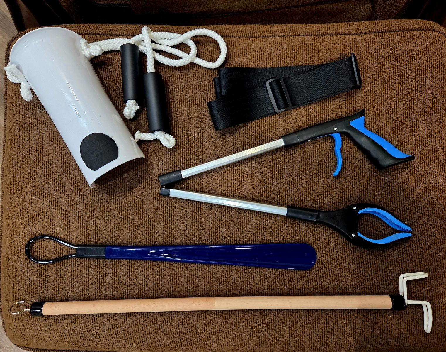 Hip & Knee Surgery Recovery Bundle - Shower Chair, Raised Toilet Seat, Mobility Kit