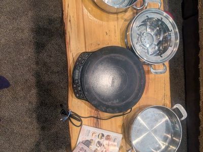 NuWave Precision Induction Cooktop Set with Stainless Cookware & Cookbooks
