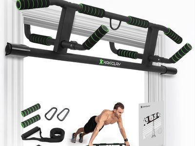 KAKICLAY Multi-Grip Pull-Up Bar for Doorway with Smart Larger Hooks