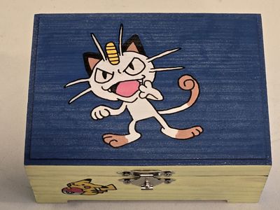 Hand Painted Wooden Pokemon Box