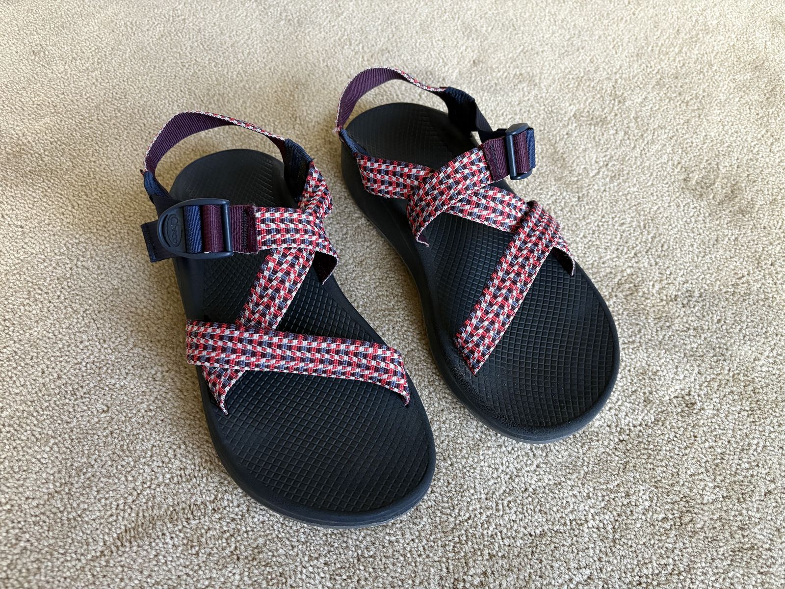 Red & Gray Chacos Z/Cloud, Men's 11