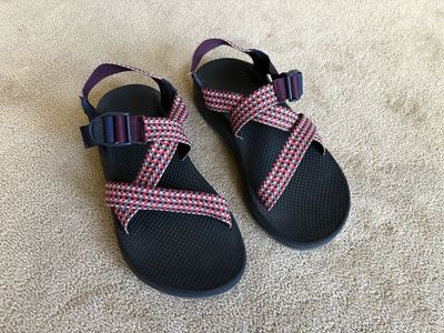 Red & Gray Chacos Z/Cloud, Men's 11