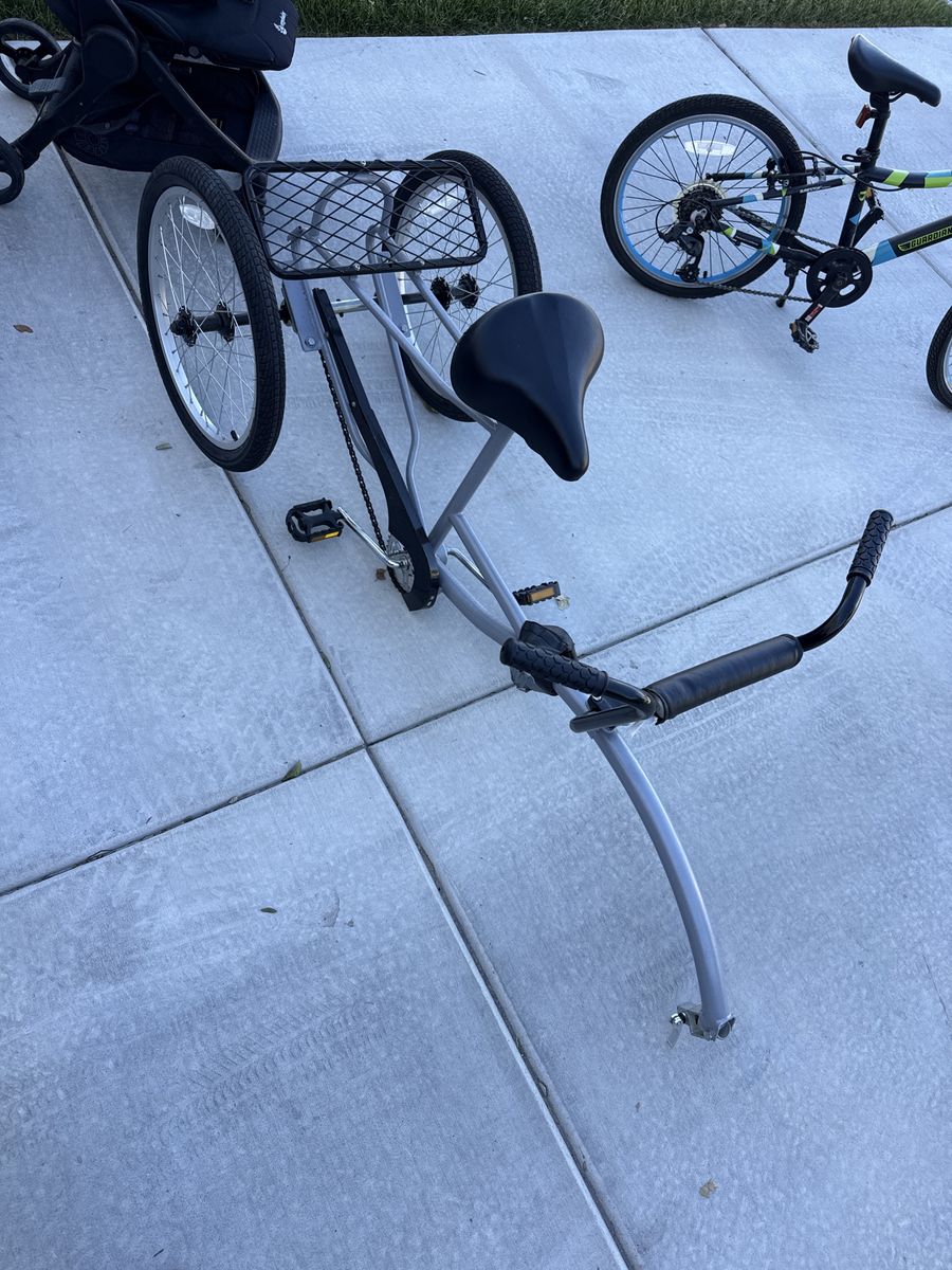 Tandem bike attachment