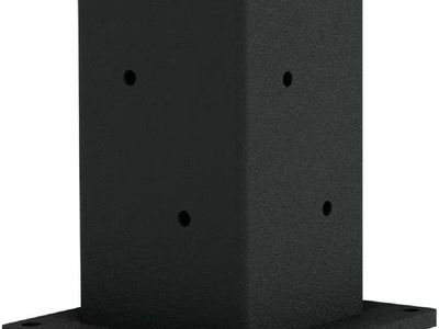 2-PACK LINX 4 in. UniFit Black Post Base & Bracket 4x4