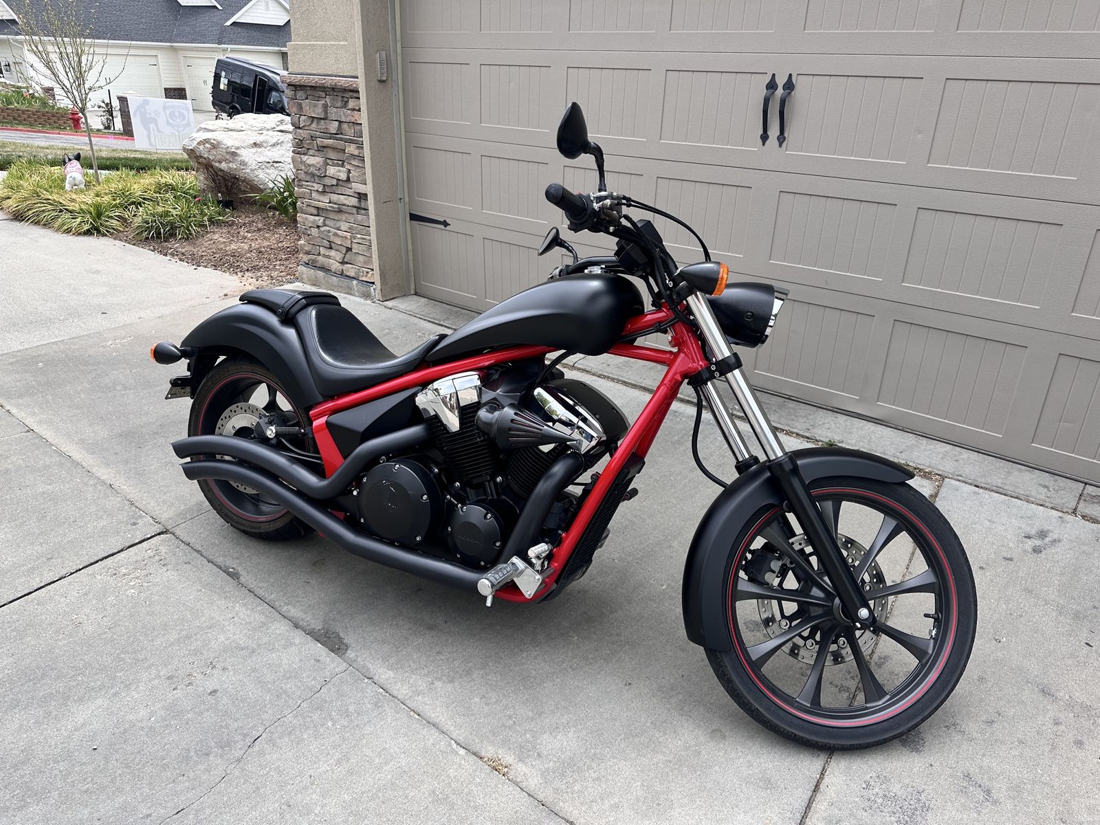 Honda Fury 2012 Black/Red Cruiser Motorcycle - Excellent Condition