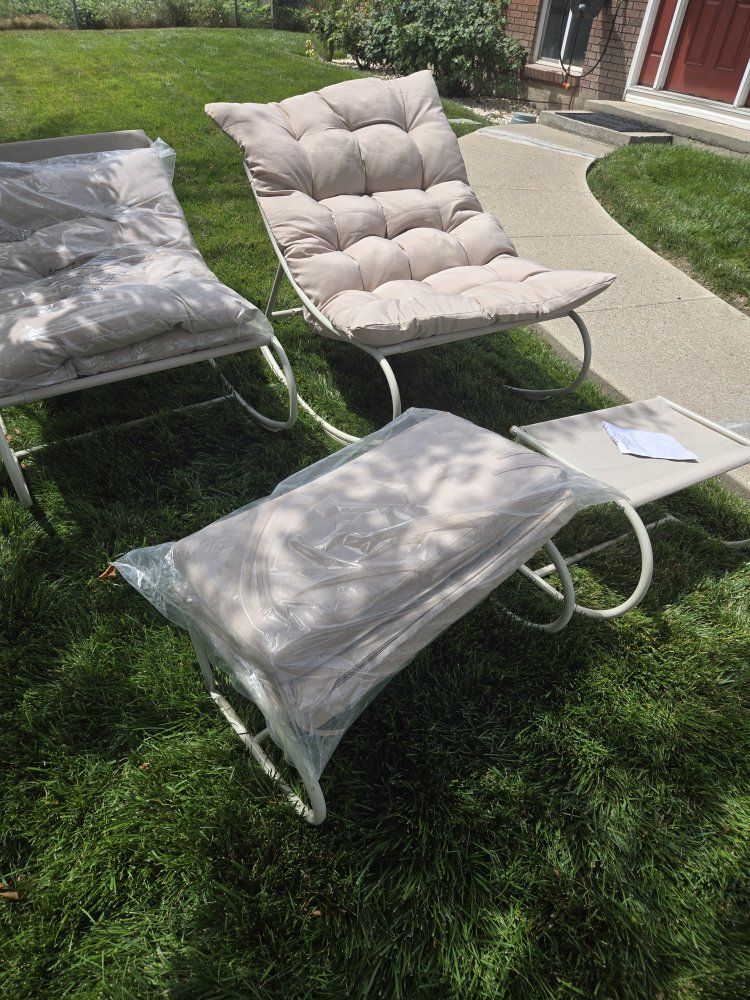 Rocking Chair Modern Glider Rocker Sofa Chair Armchair with Ottoman Footstool,Upholstered Relax Lounge Chair with Thick Cushion