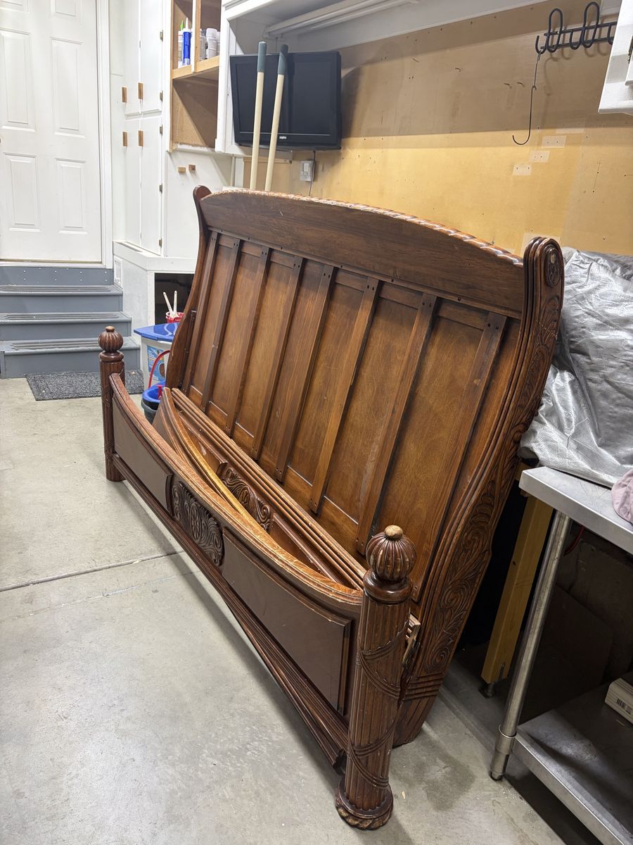 Beautiful Large Solid Wood Bed Frame