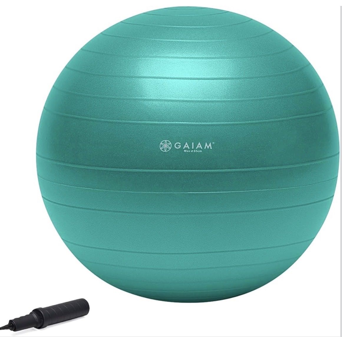 Never Inflated Gaiam 65cm Balance Ball with Pump