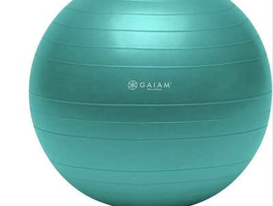 Never Inflated Gaiam 65cm Balance Ball with Pump