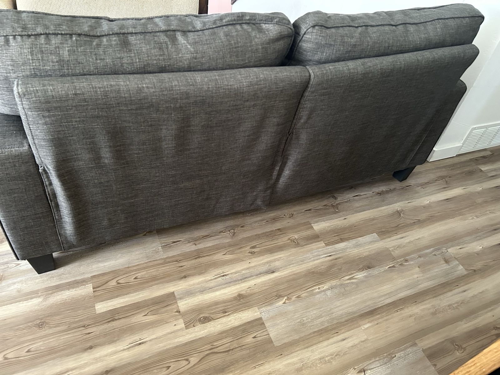Gray 2-Seater Fabric Couch/Loveseat - Good Condition