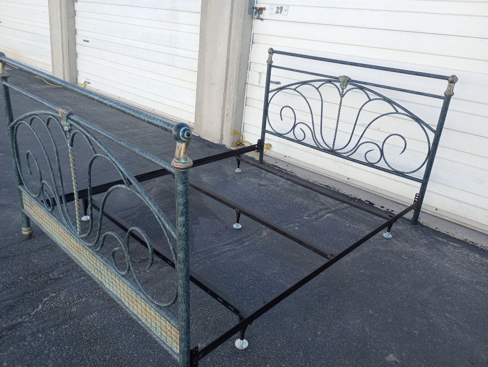 Queen Vintage Style Cast Iron Bed Frame