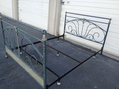 Queen Vintage Style Cast Iron Bed Frame