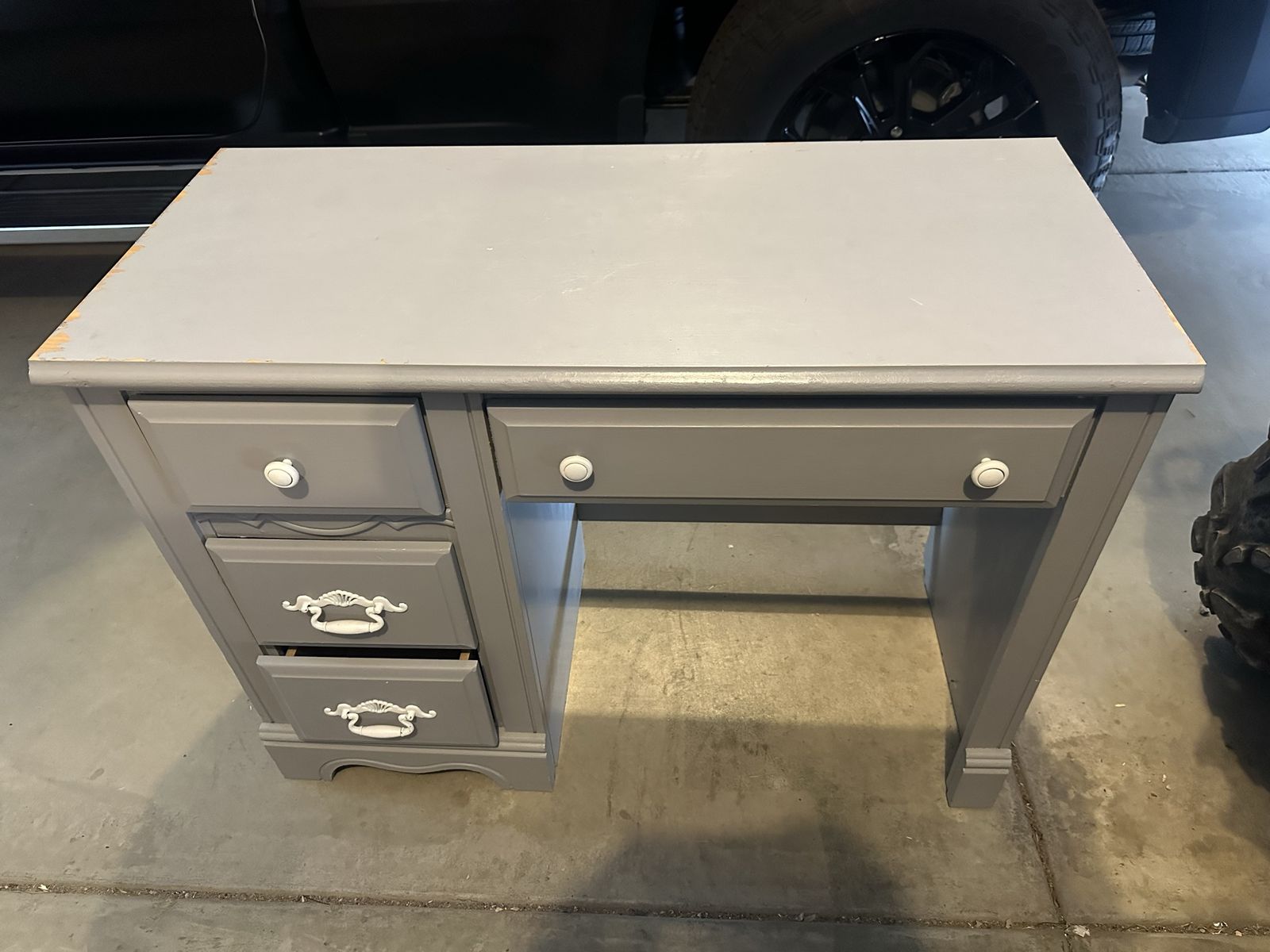 Grey desk