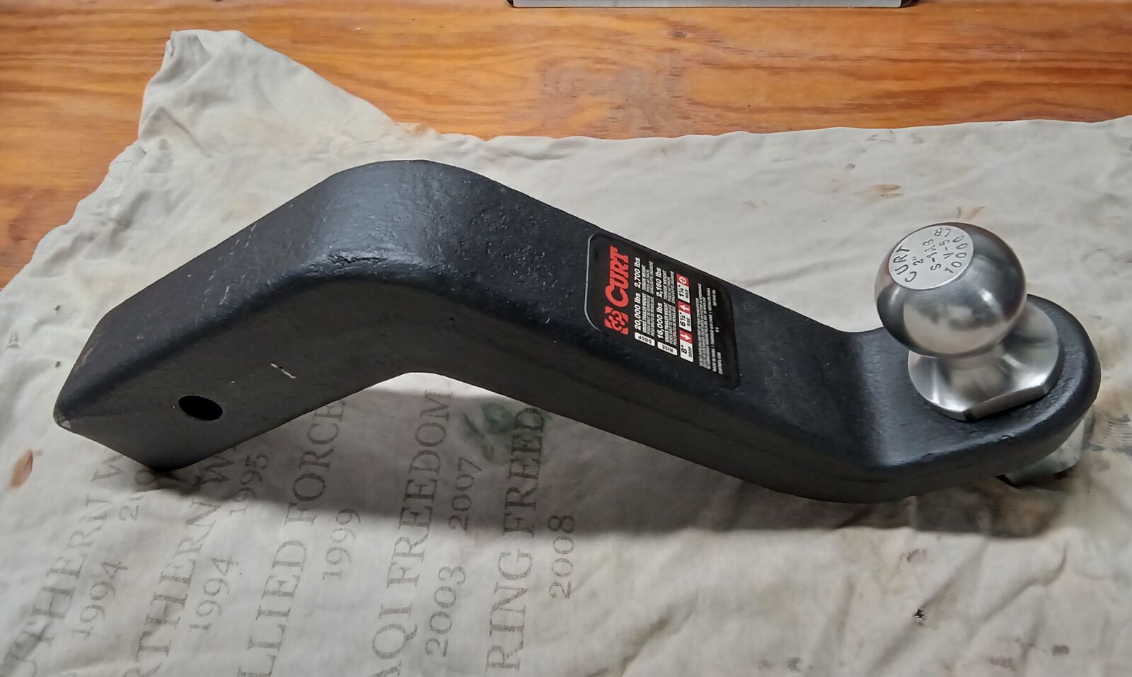 Curt Heavy Duty Forged Ball Mount for 2-1/2" Hitch - 2" Ball - 8" Drop