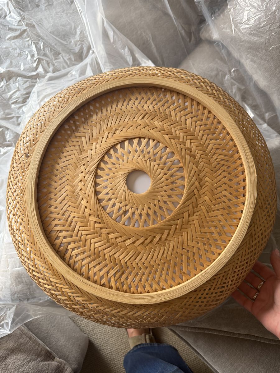 Wicker Flush Mount Light