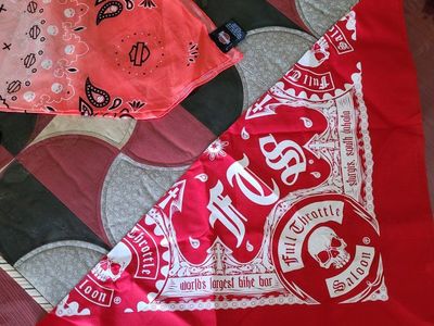 Full Throttle Saloon Sturgis Red & White Skull Bandana World's Largest Bike NEW