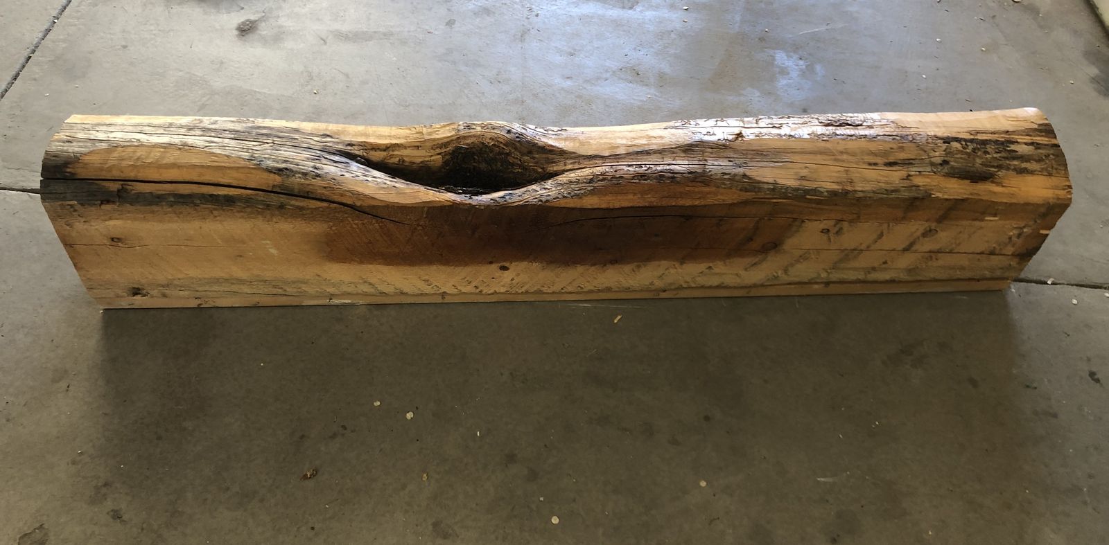 Natural Wood Fireplace Mantle