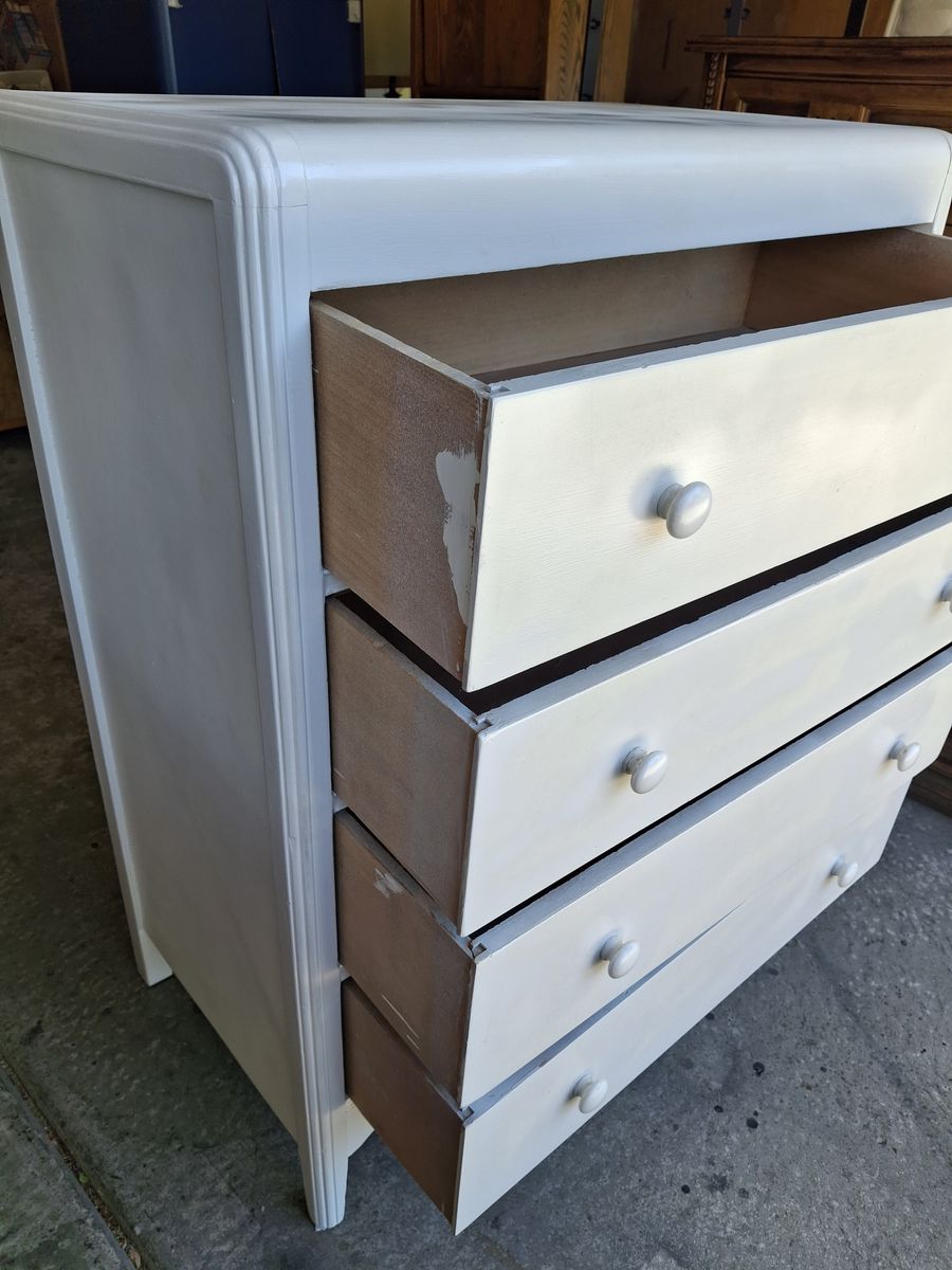 white pine wood 4 drawers dresser