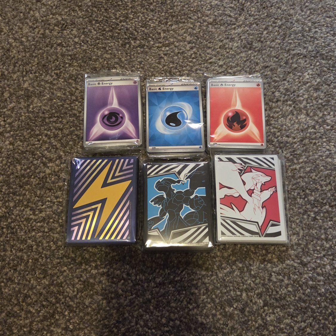 pokemon sleeves and energy