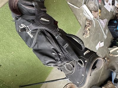 Titleist Black Golf Stand Bag with Backpack Straps and Integrated Stand