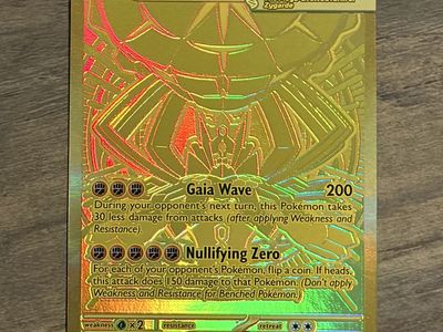 Pokemon Gold Card Mega Zygarde EX 310 HP Basic Full Art Collectible TCG