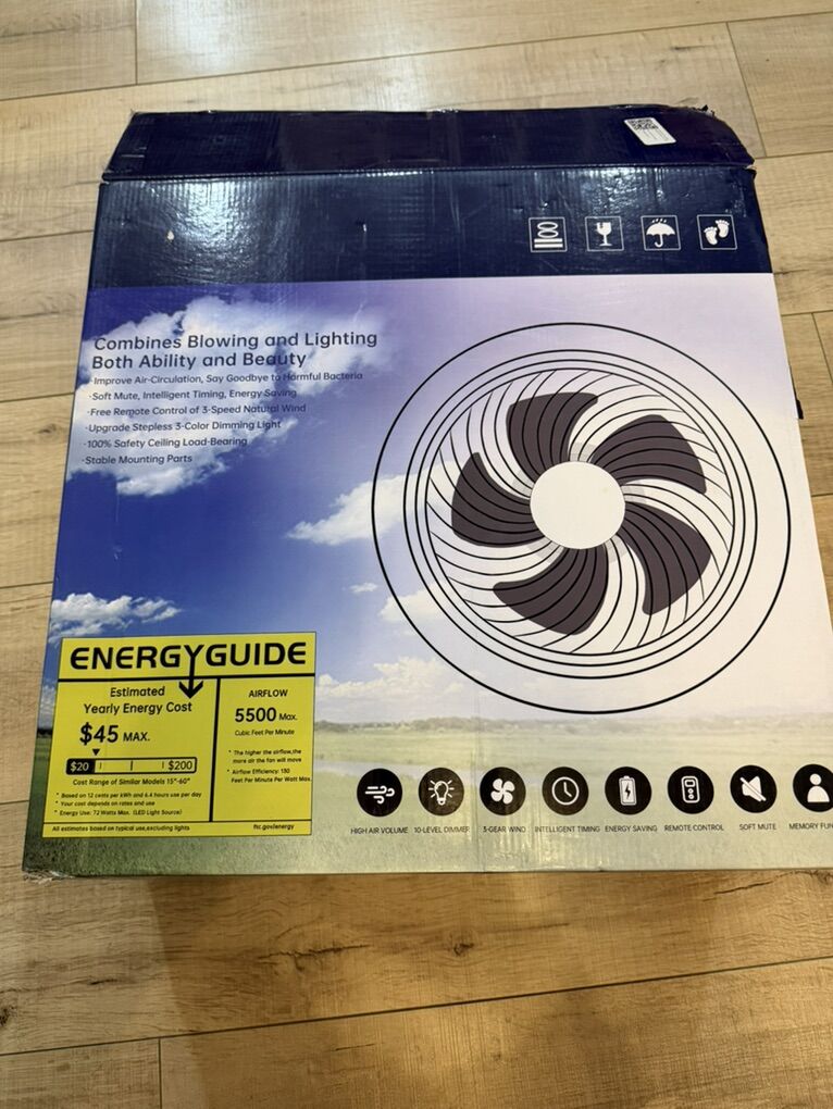 NEW!Ceiling Fan With Light And Remote