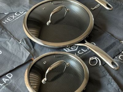 HexClad 12-Piece Hybrid Cookware Set w/ Lids & Dust Bags
