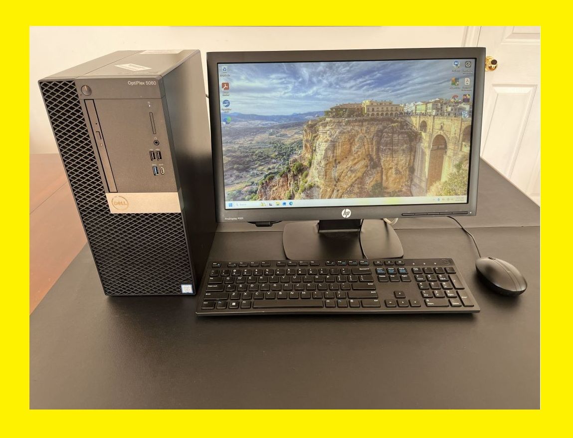 24GB RAM 6 CORE Dell i5-8500 @4.1GHz 256GB NVMe SSD 1TB HDD OptiPlex 5060 MT Windows 11 Desktop Computer