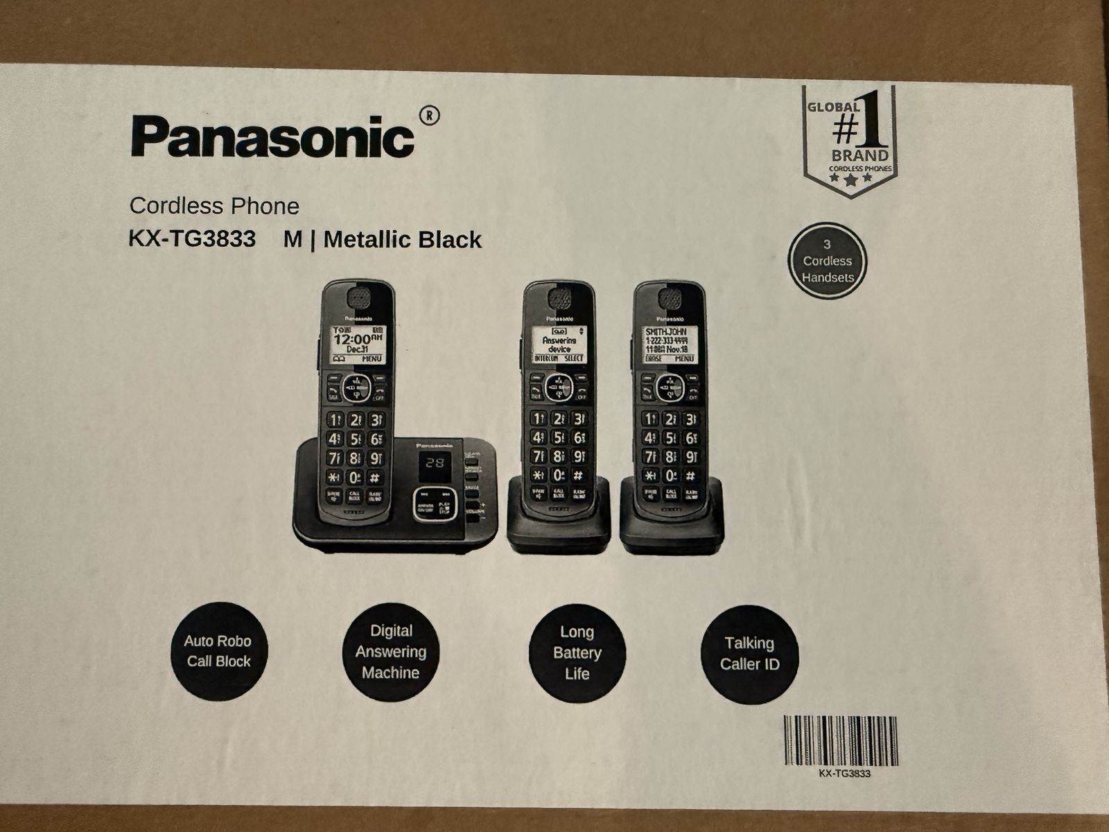 Panasonic Cordless Phone KX-TG3833