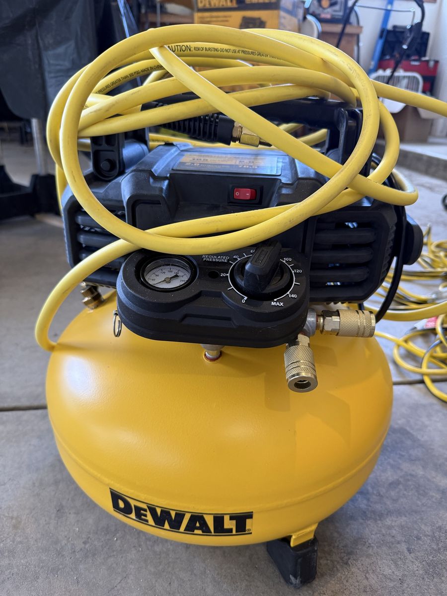 DEWALT Brad nailer and air compressor