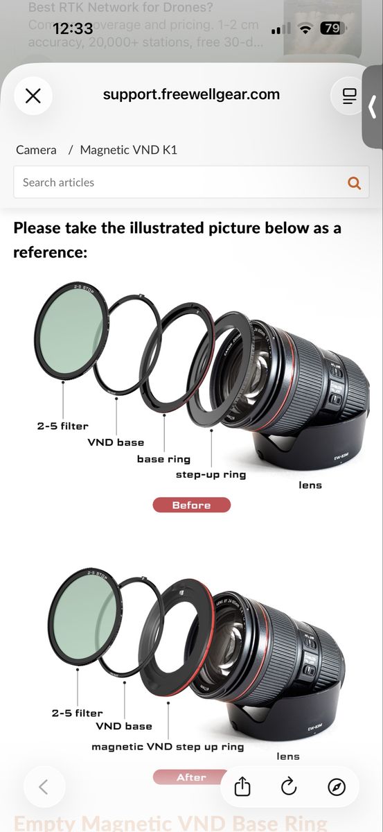 PolarPro 82mm Step-Up Ring